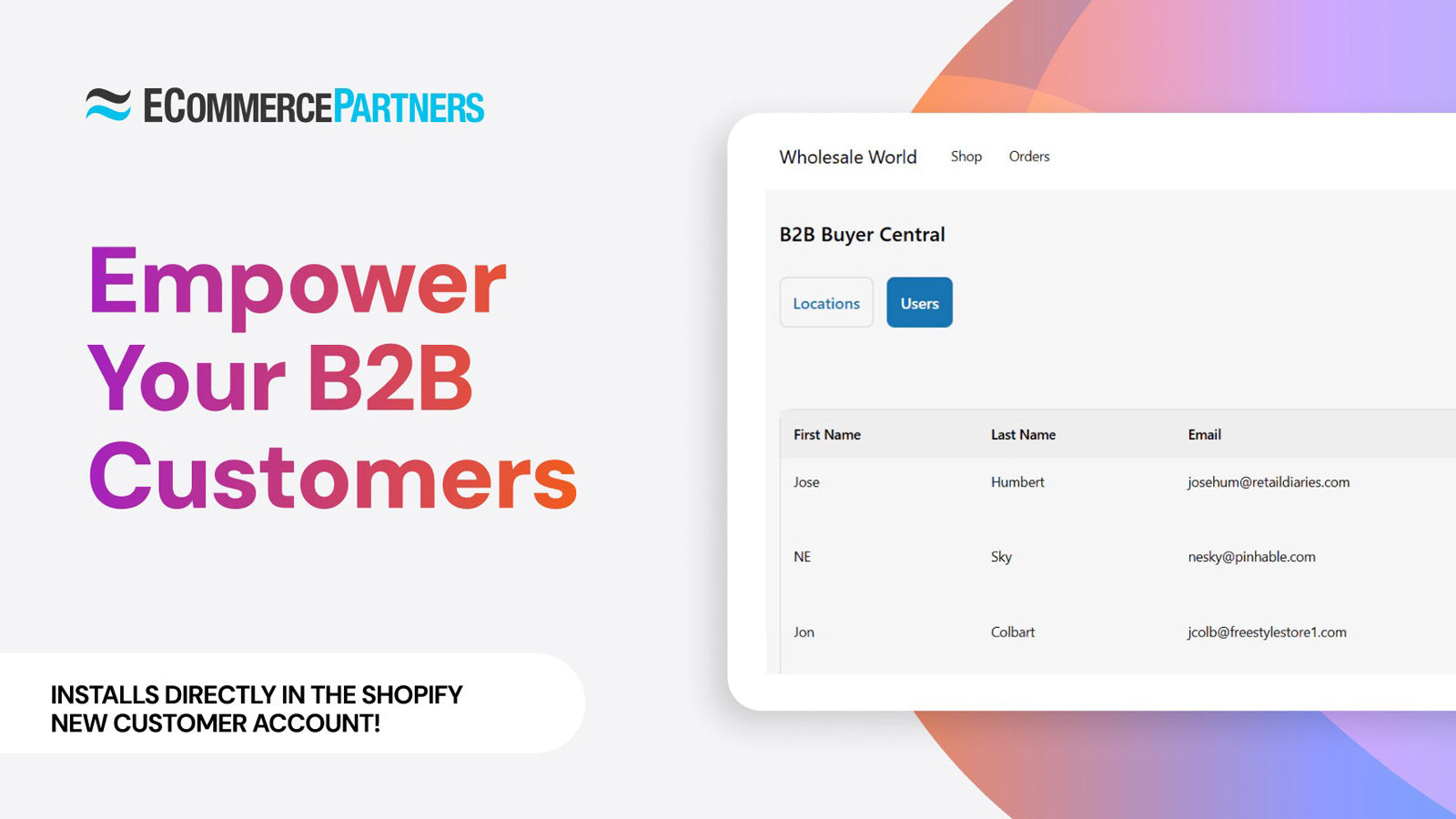 B2B Buyer Portal — Empower Your B2B Customers with self-service user and location management